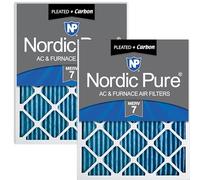 Nordic Pure 20 x 30 x 1 m7 + C-2 Merv 7 Plus Carbon AC four de filtre 20 x 30 x 1 Merv 7 Plus Carbon AC four de filtres Qté 2