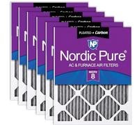 Nordic Pure 20 x 30 x 1pm8 C-6 plissé Merv 8 Plus Carbon AC four de filtres (lot de 6), 50,8 x 76,2 x 2,5 cm