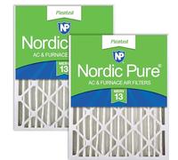 Nordic Pure Lot de 2 filtres à air plissés MERV 13 20 x 25 x 4 (19_1/2 x 24_1/2 x 3_5/8)