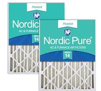 Nordic Pure Lot de 2 filtres à air plissés MERV 14 pour chaudière AC 12 x 24 x 4