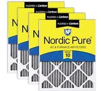 Nordic Pure Lot de 4 filtres à air plissés en carbone pour four MERV 10 14 x 30 x 1 (13_15/16 x 29_15/15/16 x 3/4)