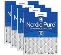 Nordic Pure Lot de 4 filtres à air plissés MERV 12 - 12 x 20 x 1 (11 1/2 x 19 1/2 x 3/4)