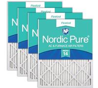 Nordic Pure Lot de 4 filtres à air plissés MERV 14 10 x 20 x 1 (9_1/2 x 19_1/2 x 3/4)