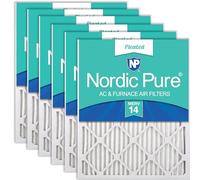 Nordic Pure Lot de 6 filtres à air plissés MERV 14 pour chaudière, 18 x 25 x 1 M14-6, 18 x 25 x 1 m