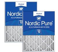 Nordic Pure Merv 12 plissé Climatisation four de filtre, boîte de 2, 16x24x4M12-2