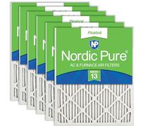 Nordic Pure MERV 13 Lot de 6 filtres plissés à air pour four