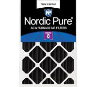 Nordic Pure Merv 8 Filtre de four plissé en carbone pur pour réduction des odeurs 18 x 24 x 4 (17 1/2 x 23 3/8 x 3 5/8)