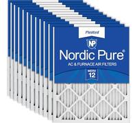 Nordic Pure Merv12 AC four de filtre à air, boîte de 12, 20x25x1M12-12