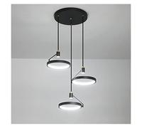 Nordic Restaurant Chandelier Modern Minimalist Creative Personality Bar Chandelier Ring Three Head Loft Wrought Black Led Lamp Modern LED Chandelier