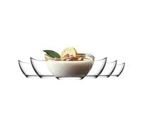 NORDIC SCHILLER Dessert Bols en Verre, Lot de 6, 215 ml, SANS PLOMB Verres à Dessert, Bols à Dessert en Verre, Bol à Crème Glacée en Verre, Bol à Tremper pour Tasses à Dessert, Sauces à Collation