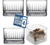 Pasabahce Elysia Lot de 4 grands bols à dessert en cristal de qualité supérieure - 235 ml - Sans plomb - Décoration pour dessert, crème glacée et pudding