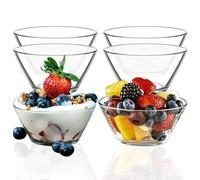NORDIC SCHILLER LAV Lot de 12 bols à dessert en verre sans plomb - 345 ml - Bols empilables en verre - Gobelets à dessert, bols à dessert, saladier, bols à sauce, bols à dessert