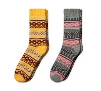 NORDIC Socks 2 paires, Chaussettes en Laine Mérinos pour Hommes et Femmes, Chaussettes d’hiver, Chaussettes Chaudes (39-42, Sofia)
