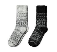 NORDIC Socks 2 paires, Chaussettes en Laine Mérinos pour Hommes et Femmes, Chaussettes d’hiver, Chaussettes Chaudes (FR/ES, Numérique, 43, 46, Taille normale, Taille normale, Bergen Laine)
