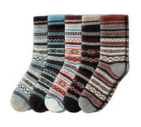 NORDIC Socks 5 paires, Chaussettes en Laine Mérinos pour Hommes et Femmes, Chaussettes d’hiver, Chaudes (XL, Bjørn)