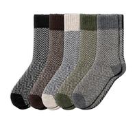 NORDIC Socks 5 paires, Chaussettes en Laine Mérinos pour Hommes et Femmes, Chaussettes d’hiver, Chaudes (XL, Magnus Laine)
