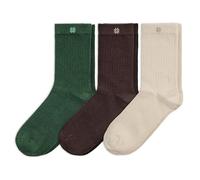 NORDIC Socks Chaussettes Dress en laine mérinos pour hommes et femmes, lot de 3 paires Crew, unisexes et élégantes (FR/ES, Alpha/lettres, M, TTG, Taille normale, Taille normale, Earth)