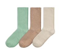 NORDIC Socks Chaussettes en laine mérinos Sensitive pour femmes et hommes, lot de 3 paires de chaussettes Crew unisexes (FR/ES, Alpha/lettres, M, 3TG, Taille normale, Taille normale, Earth)