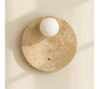Nordic Stone Mur Mall Globe Globe Glass Wall Light Wabi Sabi Style Sabice Éclairage Mural, Balle Blean Balle Mur Mur Shade G9 Mont Mount Lights for Living Room Bedroom Learned extensively