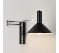 Nordic Style Adjustable Swing Arm Wall Sconce Telescopic Metal Reading Light Hardwired Fixture for Bedroom Living Room Study Modern Home Decor