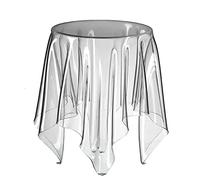 Nordic Transparent Coffee Table Modern Creative Ghost Table Small Apartment Round Table Acrylic Magic Table Shaped Side Table (Color : Brown Size : 5058cm) (Clear 50 * 58cm)