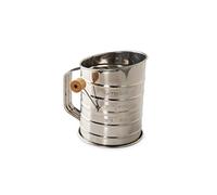Nordic Ware 02125 Tamis à farine en acier inoxydable, design rotatif, accessoires de cuisson de haute qualité pour tamiser les ingrédients secs et le sucre en poudre, facile à nettoyer