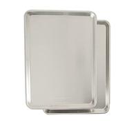 Nordic Ware 43105AMZ Lot de 2 demi-feuilles de boulanger commerciales en aluminium naturel, argenté