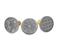 Nordic Ware Cookie 01265 Fournitures de pâtisserie en fonte d'aluminium - Biscuits décorés avec motif d'agrumes - Tampons de qualité supérieure fabriqués aux États-Unis - Couleur : argenté, gris/jaune