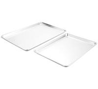 Nordic Ware Demi-feuille et grande feuille de boulanger commerciale en aluminium naturel