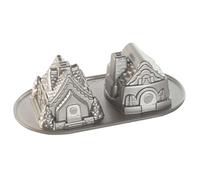 NORDIC WARE Form für 2 Brownie-Häuser, silber 1,2l