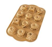 Nordic Ware Moule 12 mini Bundt® Charms assortis Gold