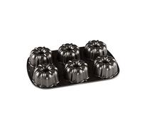 Nordic Ware – Moule 6 mini Bundt® – Aluminium – Graphite – Non compatible avec le lave-vaisselle