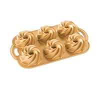 Nordic Ware Moule à muffin Heritage Gold – 6 mini Bundt® – 0,9 L