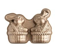 Nordic Ware Moule à gâteau 3D Bunny in Basket - 10 tasses - Caramel