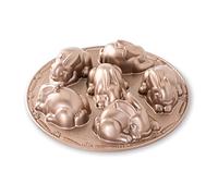 Nordic Ware Moule à gâteau en forme de lapin de Pâques, en aluminium, marron, 7,6 x 30,5 x 30,5 cm