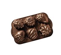 Nordic Ware - Moule à gâteau, moule à pâtisserie au design élégant - Moule 6 Gourmandises d'automne Bronze - Revêtement antiadhésif - Fonte d'aluminium