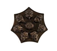 Nordic Ware - Moule à gâteau, moule à pâtisserie - Moule 8 mini monstres Bronze - Revêtement antiadhésif - Fonte d'aluminium