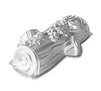 Nordic Ware - Moule à gâteau, moule à pâtisserie - Moule à gâteau Bûche de Noël Silver - Revêtement antiadhésif - Fonte d'aluminium