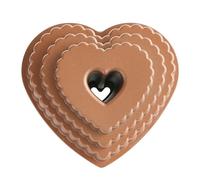 Nordic Ware Moule Coeur - Couronne de festonné - Moule à gâteau en forme de cœur, aluminium, Argent , 26,7 x 25,4 x 11 cm, 1 unité