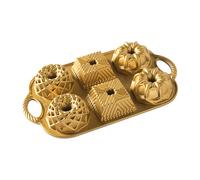 Nordic Ware Moule 6 mini Bundt® Geo Gold 0,8 L