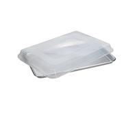 Nordic Ware Naturals Baker's Quarter Sheet avec couvercle, plaque de cuisson en aluminium, ustensiles de cuisson de qualité supérieure pour cuire et réchauffer de petits repas, fabriqué aux