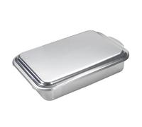 Nordic Ware Naturals Plaque de Cuisson en Métal avec Couvercle, Moule à Gâteau avec Couvercle pour la Fraîcheur, Plaque Cuisson Antiadhésive en Aluminium Fabriquée aux États-Unis, Couleur : Argent