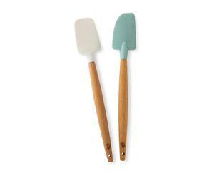 Nordic Ware Nordic Ware mini maryse en bois de hêtre lot de 2 Blanc. bleu