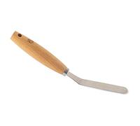 Nordic ware - Petite spatule pâtissière coudée en acier inoxydable - Pour Glaçage et décoration de gâteaux - Manche en bois de hêtre - Outil de pâtisserie précis