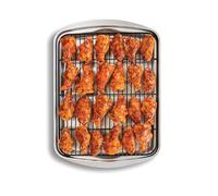 Nordic Ware Plaque de cuisson pour four croustillant, 38,1 cm (L) x 29,1 cm (l) x 3,2 cm (Quoth), argenté