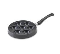 Nordic Ware Poêle à Pancakes et Popcakes, Mini Poêle Anti-Adhésive en Fonte d'Aluminium avec Manche, Accessoire de Cuisine de Haute Qualité Fabriqué aux États-Unis, Couleur : Noir