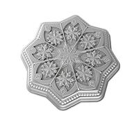 Nordic Ware Sweet Snowflakes Shortbread Pan, Silver by