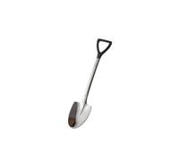 Nordic Wind Household Solid Color Creative Stainless Steel Mirror Personality Iron Spoon - Black and Silver Mirror Tip