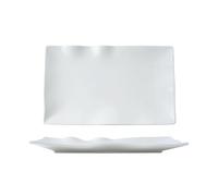 Nordic Wind Ménage Simple Carré Sous Glacé Céramique Western Food Plat Rectangulaire - Assiette en Papier Crêpe Rectangulaire - 30,5 cm