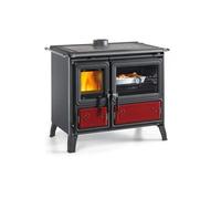 Cuisinière à bois Milly + chauffe-plat Bordeaux - 8,7Kw LA NORDICA EXTRAFLAME